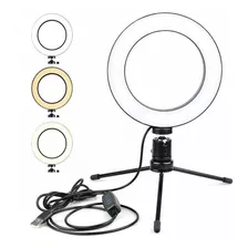 Aro Luz Led Regulable 16cm Tripie Foto Video Maquillaje