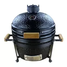 Parrilla Móvil Kamado Argentino Mini Pampero 52cm De Alto Y 400mm De Diámetro Negra