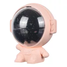 Proyector Astronauta Mini Galaxy 180° Luz Noche Niños Rosa