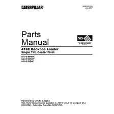 Catálogo De Peças Caterpillar 416e Retroescavadeira Cat