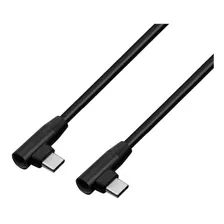 Cabo Usb-c 90 Graus Tipo C Para Tipo C Em L Pd 60w 1 Metro Cor Preto 1 Metro