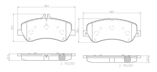Pastillas Freno Mercedes Benz Glk220 Cdi 2009-2015 Delantero Foto 2