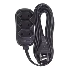 Extensão Elétrica 3 Metros Bivolt Preto Ou Branco - Fiolux