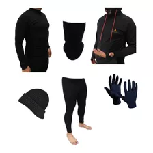 Conjunto Hombre! Calza Camiseta Termica + Campera +guantes