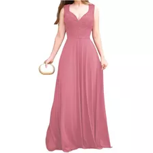 Vestido Feminino Longo Para Festa Com Renda No Busto