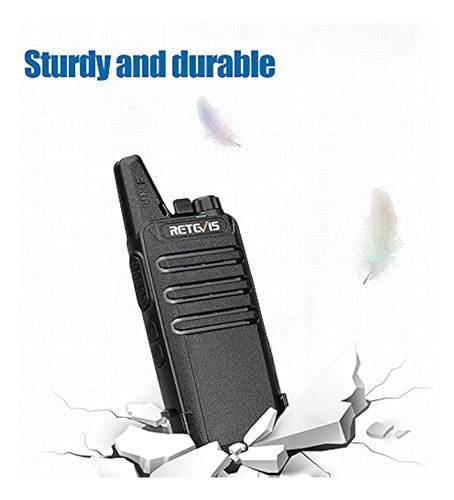 Retevis Rt22 Walkie Talkies, Mini Radio De 2 Vas Recargable Foto 4