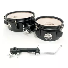 Slim Tom 6 E 8 Polegadas Adah = Rotonton Preto + Clamp L 