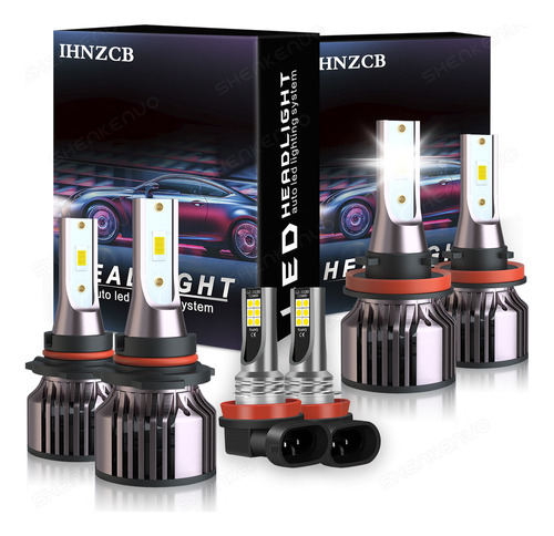 D Kit De Haz Alto Y Bajo De Faros 9005 H7 Led 6000k 11000lm