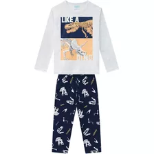 Pijama Infantil Masculino Brancobrilha No Escuro Invernokyly