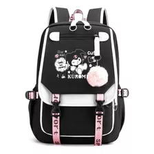 Mochila Kuromi Sanrio Kawaii Mochila Escolar Rosa Grande