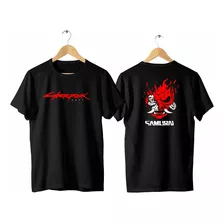 Camiseta Basica Personalizada Jogo Cyber Anime Punk Samurai 