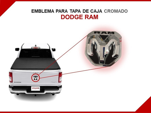 Emblema Para Tapa De Caja Dodge Ram Cromado Foto 2