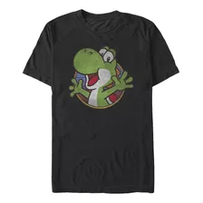 Nintendo Camiseta Yo Yoshi Para Hombre, Talla Grande, Negra