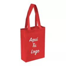 100 Bolsas Estampadas Personalizadas Tnt 25x30x10 Cm 