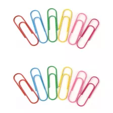 Clips Para Papel Colorido Metal 3cm 160 Peças Cor Sortidas