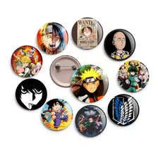 10 Botons 3,5cm Animes - Naruto - Dragon Ball - Nanatsu 