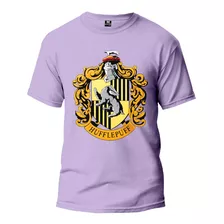 Camisa Masculina Lufa-lufa Escolas De Hogwarts 100% Algodão