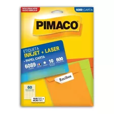 Etiqueta Pimaco 6089 Carta Com 10 Folhas - Original 