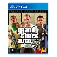 Grand Theft Auto Gta V Premium Edition Ps4 Midia Fisica Cor Azul