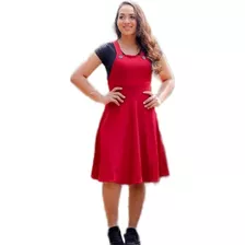 Vestido Moda Evangelica Jardineira Rodado Plus Size Feminina