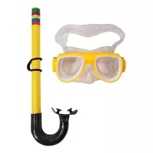 Kit Mergulho Básico Infantil Com Snorkel E Óculos Natação *