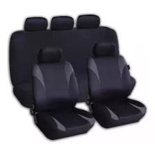 Forro Asiento Negro/gris Universal 9 Piezas Carro/camioneta 