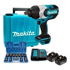 Chave De Impacto 3/4 18v Dtw1001 Makita 2 Bat 5a + Jg Soq