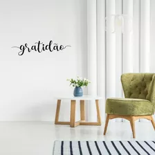 Quadro Aplique Palavra Decorativa Gratidão Mdf Decoração