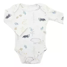 Body Bosque Mini Anima Manga Larga Interlock Pañalero Bebe