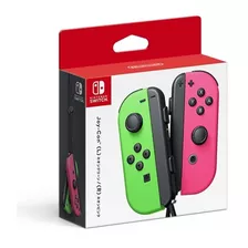 Controles Joycon Nintendo Switch Splatoon Rosa Verde Genuino