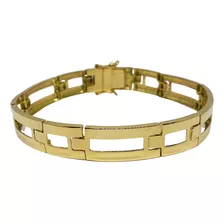 Pulseira Bracelete Vazada Em Ouro Amarelo 18k750 Largura8mm