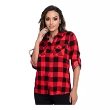 Camisa Xadrez Blusa Adulta P Ao Gg Moda Casual E Formal