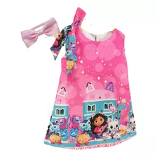 Vestido Casa Mágica Da Gabby Trapézio Infantil R