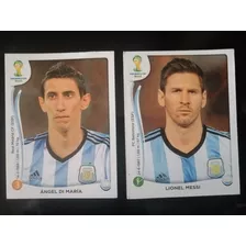 Laminas Panini Messi Di Maria Stikers Brasil 2014