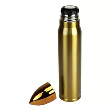 Garrafa Termica Bullet Em Formato De Projétil - Nautika Cor Dourado