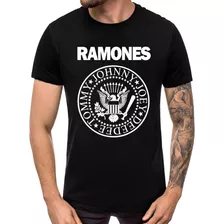 Camiseta Ramones Logo Banda Punk Rock Moda Masculina Camisa