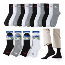 Pack 12 Calcetines Hombre Larga Deportiva Calcetas Bambú Adi