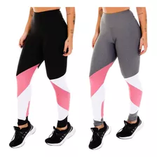 Kit 2 Calças Sport Feminino Roupa De Academia Leggings 