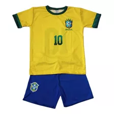 Conjunto Infantil Esportivo Camisa E Bemuda Bordados