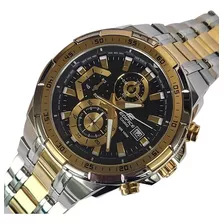 Casio Edifice Efr-539sg-1avudf Cronógrafo Taquímetro Cor Da Correia Misto Cor Do Bisel Dourado Cor Do Fundo Preto