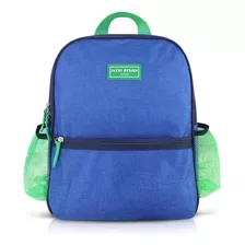 Mochila Escolar Infantil Passeio Bolsa De Costas Cor Azul