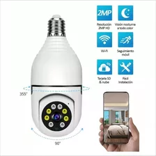 Cámara Tipo Bombillo Base E27 Ip Wifi Ptz 2mp Hd App V380