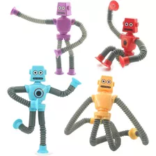 4 Unidades De Robôs Com Ventosa Telescópica, Brinquedo.