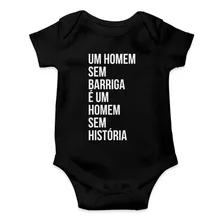 Body Preto Infantil Homem Sem Barriga Sem História Bebê