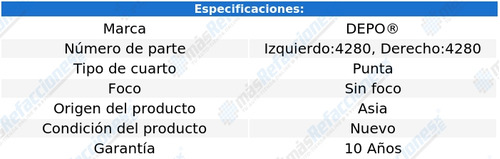 Par Cuarto Jeep Patriot 2007 - 2016 S/foco Alta Calidad Foto 4