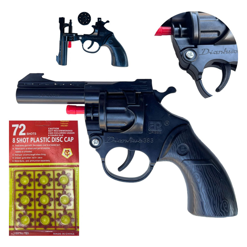 Kit 3 Arma De Espoleta Arminha Brinquedo Revolver Espoleta