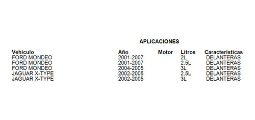 Balatas Delanteras Jaguar X-type 2003 2.5l Brembo Foto 3