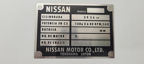 Foto de Nissan Patrol Plaqueta Identificacin Emblema 