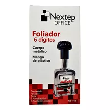 Foliador Nextep Ne-166 Metal 6digitos Automatico Tinta Negra