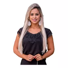 Blusa Feminina Social Moda Evangelica Tule Renda E Perola